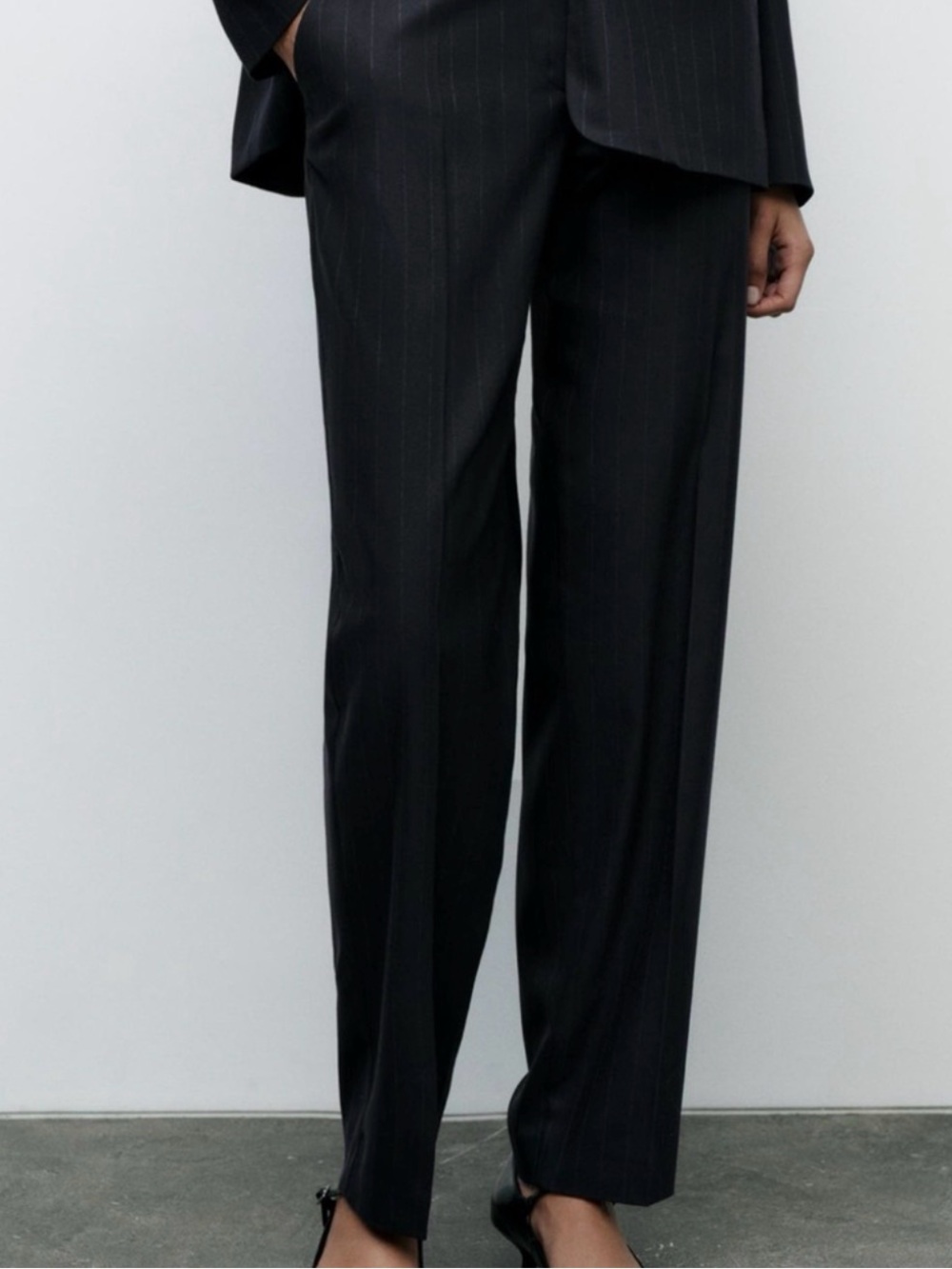 Zara Pinstripe Tailored Dress Pants